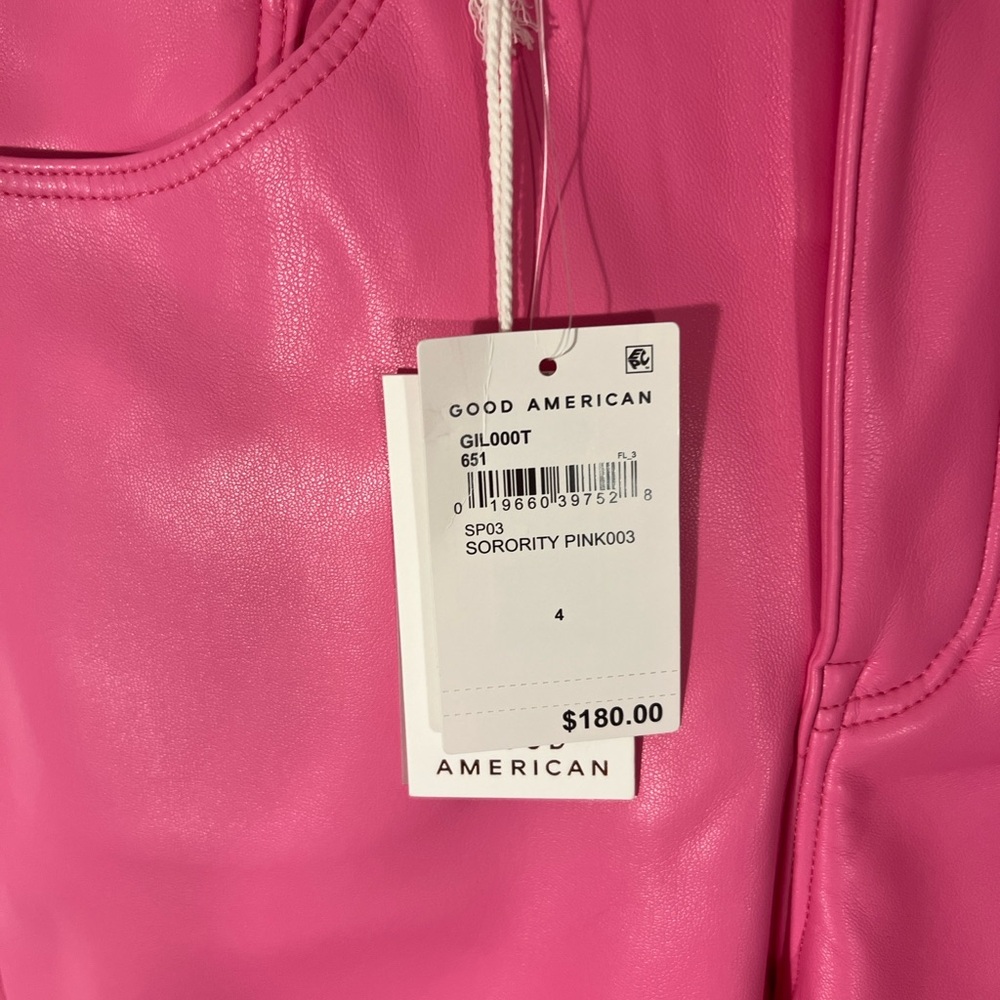 GOOD AMERICAN ICON FAUX LEATHER PANTS - Picture 6 of 8